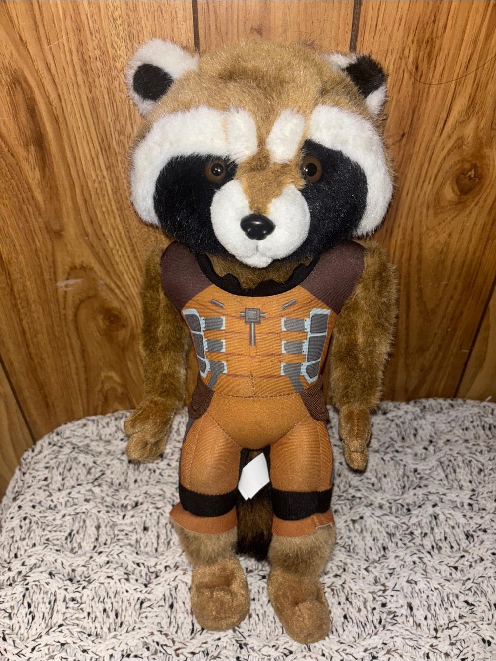 Rocket Raccoon Style Plush Toy - Brown and White
